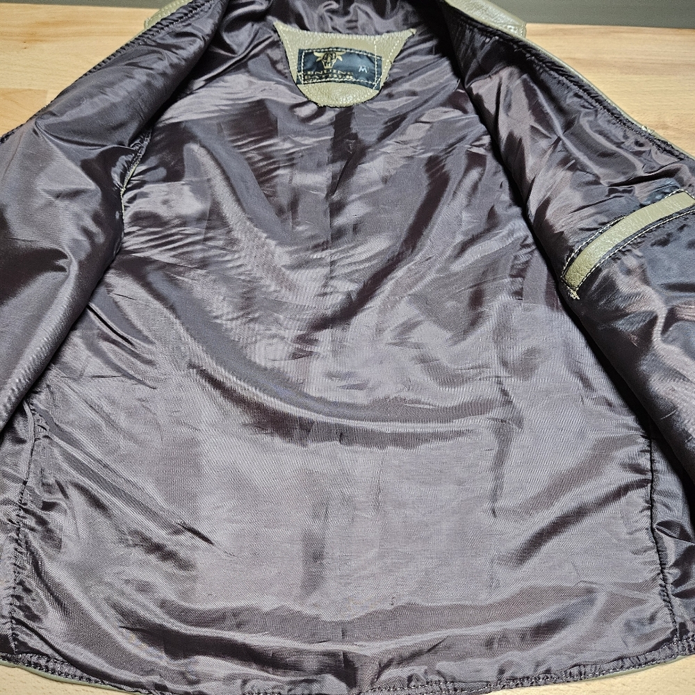 Vintage Western Leather Cowboy Vest Medium - Picture 6 of 9